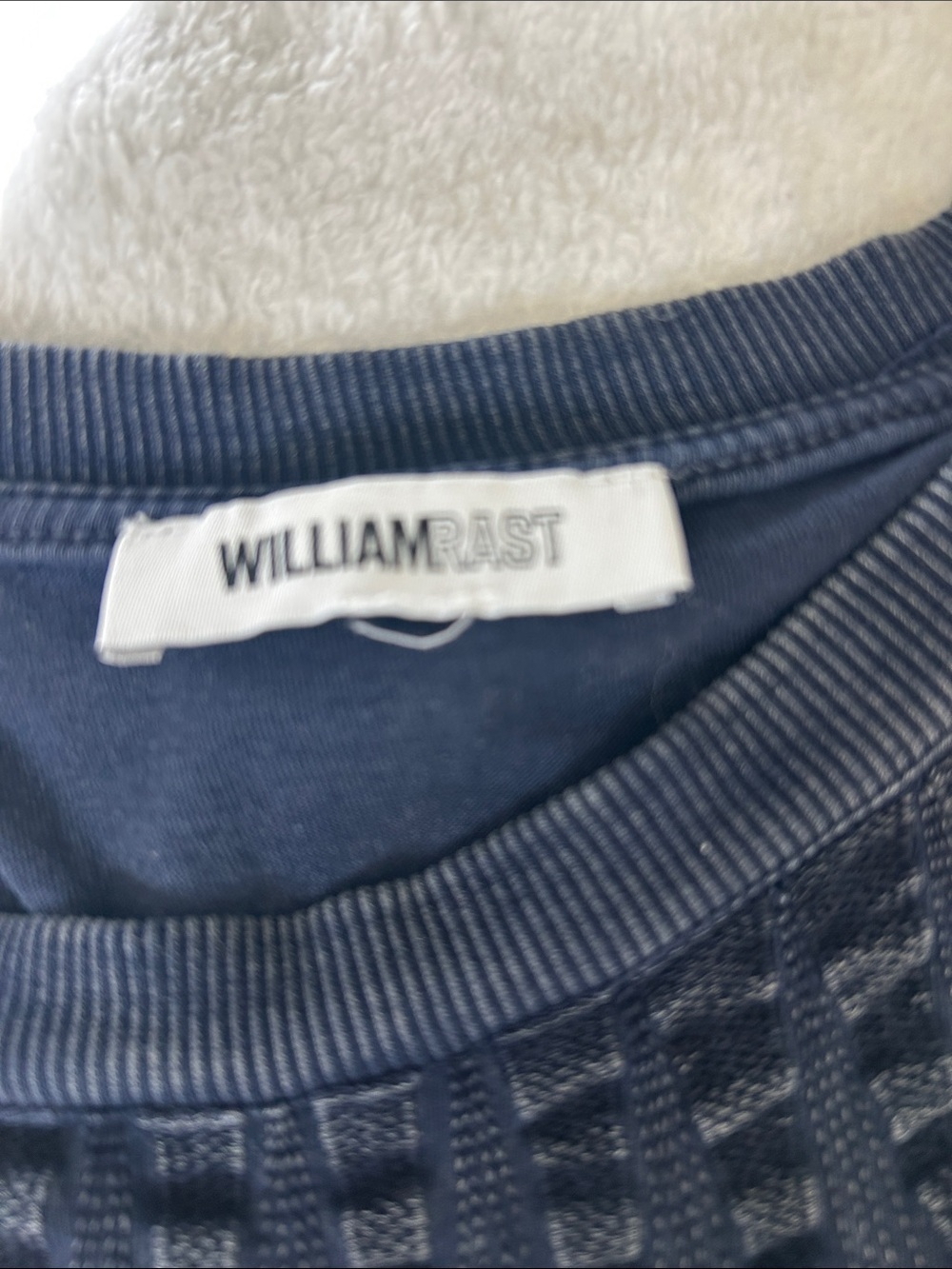 William Rast Navy Ruffle-Hem Tunic Top - Picture 5 of 7